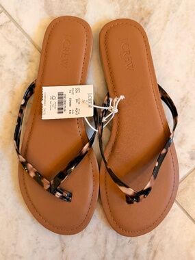 J. Crew Tortoise Shell Flip Flops
